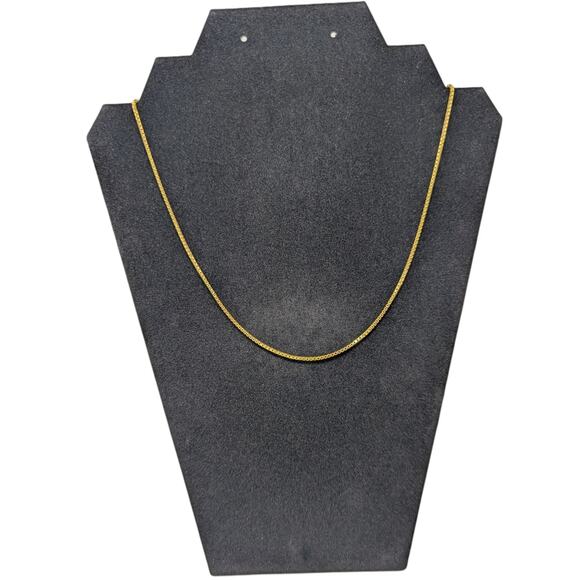 MiLor Italy 18K Yellow Gold Box Chain Necklace – 20”, 4.16g, Hallmarked - Picture 1 of 5